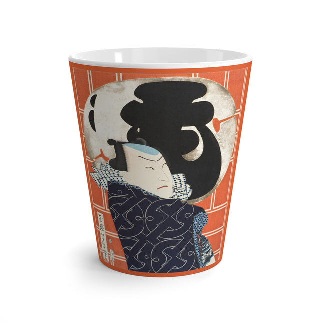 The Actor Bandō Hikosaburō V and the Mo troupe by Tsukioka Yoshitoshi Latte Mug