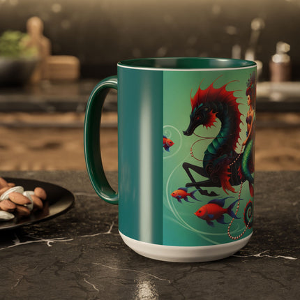 Mermaid & Sea Dragon Mug – Ocean Guardian & Mythic Beauty
