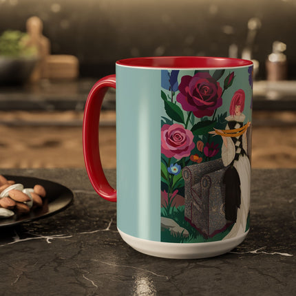 The Lady Of The Garden Tea Colorful Mugs – Art Deco Floral Elegance