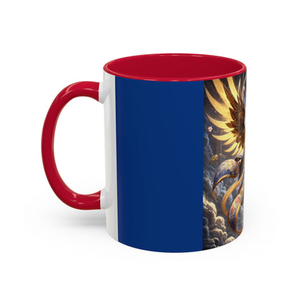 Valkyrie Descending Through Storm Colorful Mugs (11oz, 15oz)