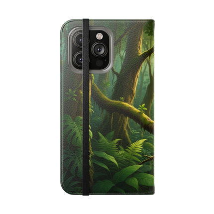 🪶🌲 The African Grey Sentinel Flip Case – Quiet Strength & Woodland Adventure