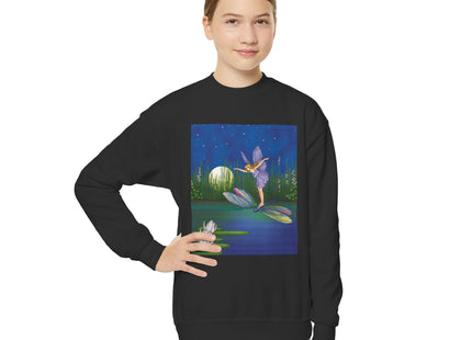 Fairy on a Dragonfly Youth Crewneck Sweatshirt