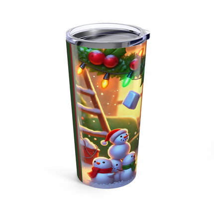 Naughty or Nice Kitten Christmas Tumbler 20oz