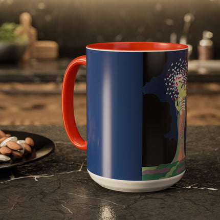 Butterfly Enchantress Colorful Mugs – Ethereal Art Deco Magic & Transformation