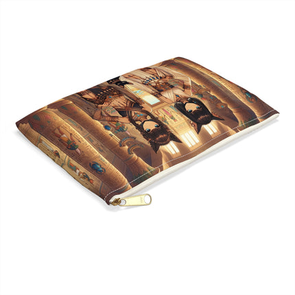 The Egyptian Priestess Cats Flat Pouch – Temple Guardians & Ancient Grace