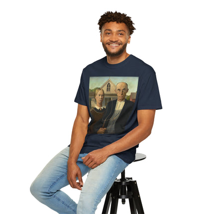American Gothic by Grant Wood Unisex Garment-Dyed T-shirt