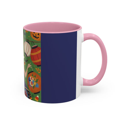 🏮🎃 The Lady Of Halloween Lanterns Colorful Mug – Colorful Art Deco Halloween Charm