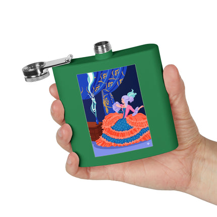 Rococo Stage Siren Flask – Theatrical Grace & Elegant Drama