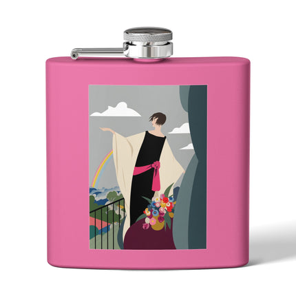 Rainbow Reverie Stainless Steel Flask – Elegant Renewal & Serene Beauty