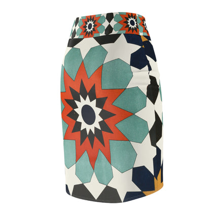 Ornamental Tiles (Pl. 4) from the Afghan Boundary Commission Women's Pencil Skirt (AOP)