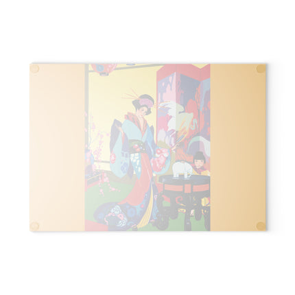 A Timeless Journey by Umberto Brunelleschi Glass Cutting Board