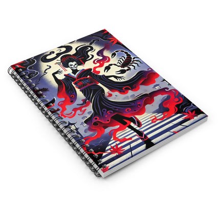 Halloween Sorceress Spiral Notebook - Ruled Line