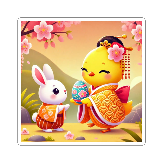Whimsical Springtime Exchange Kiss-Cut Stickers (4 Sizes)