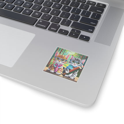 Kitten Scholars Kiss-Cut Stickers (4 Sizes)