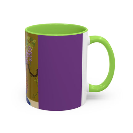 Wisteria Elegance Colorful Mug (11oz, 15oz) – Floral Beauty, Kimono Art & Timeless Grace