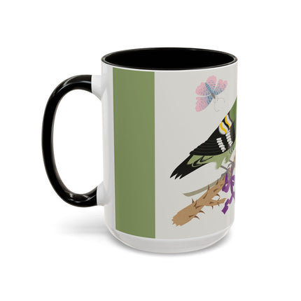 Woodpecker & Rose Colorful Mugs – Vibrant Spring & Bold Beauty
