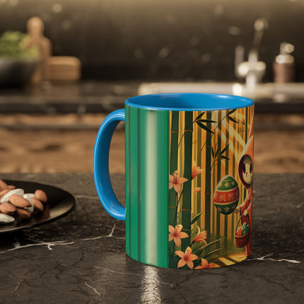 Geisha Kitten’s Easter Stroll Colorful Mugs (11oz, 15oz)