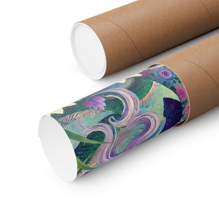 🐉🪷 Fairy of the Koi Pond Matte Vertical Poster – Tranquil Magic & Dragon Grace