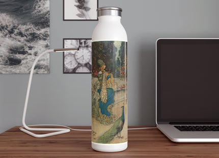 Preziosa in the Garden by Warwick Goble Slim Water Bottle