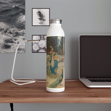 Preziosa in the Garden by Warwick Goble Slim Water Bottle
