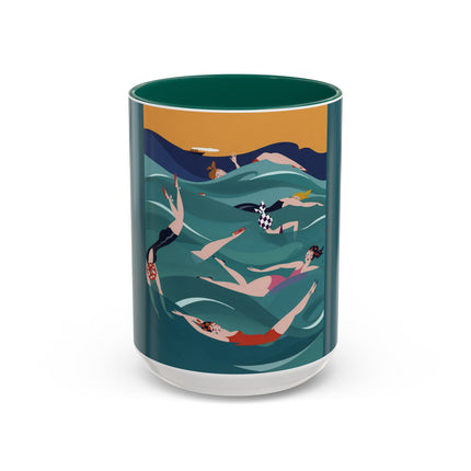 Summer Splash Colorful Mugs – Retro Beach Joy & Carefree Summer Vibes