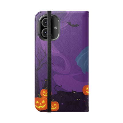 🎭🌹 The Harlequin Rose Masquerade Flip Case – Theatrical Halloween Romance