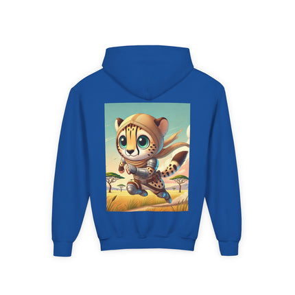 Swift Cheetah Youth Hooded Sweatshirt – Speed, Energy & Bold Adventure