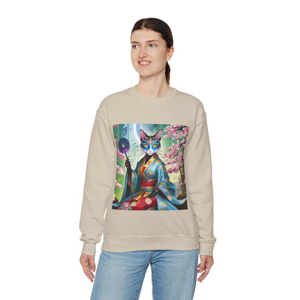 Cyberpunk Geisha Unisex Heavy Blend™ Crewneck Sweatshirt