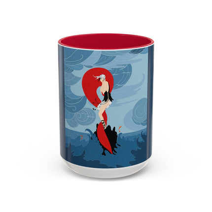 Siren of the Waves Colorful Mugs – Dramatic Sea Power & Bold Elegance