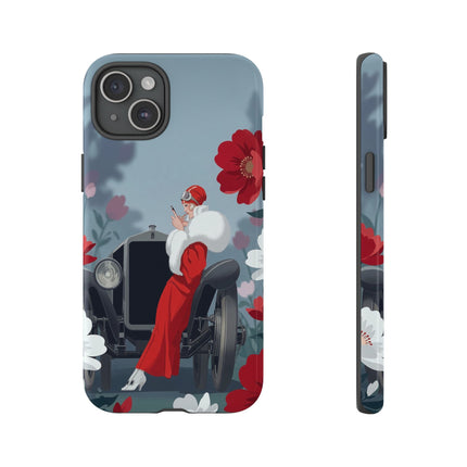 🚗🌺 The Lady Of The Grand Touring Car Phone Case – Art Deco Motoring Elegance