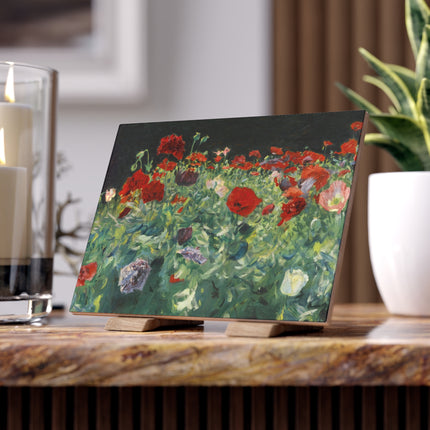 Poppies (A Study of Poppies for Carnation, Lily, Lily, Rose) by John Singer Sargent Ceramic Tile