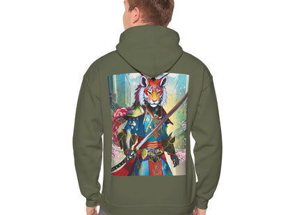 Cyberpunk Samurai Tiger – Heavy Blend™ Hooded Sweatshirt