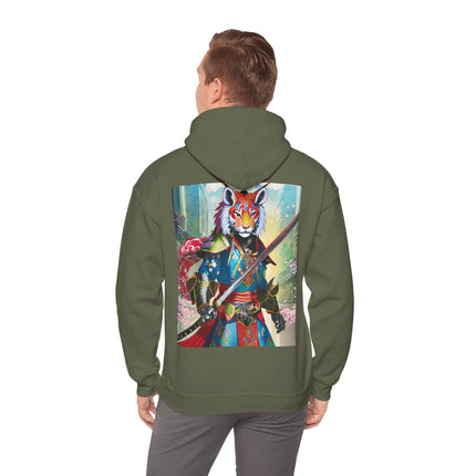 Cyberpunk Samurai Tiger – Heavy Blend™ Hooded Sweatshirt