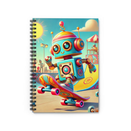 The Skate Park Robot Spiral Notebook – Ruled Line