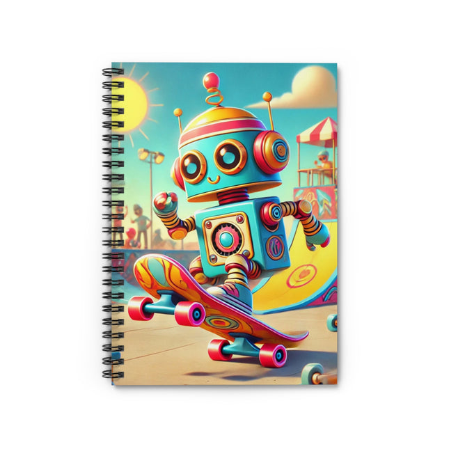 The Skate Park Robot Spiral Notebook – Ruled Line