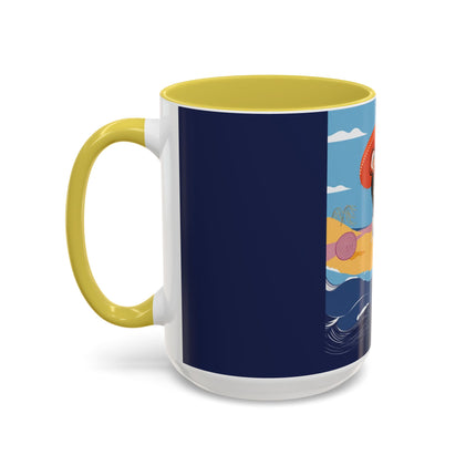 Beachside Promenade Colorful Mugs – Chic Summer Stroll & Coastal Glamour