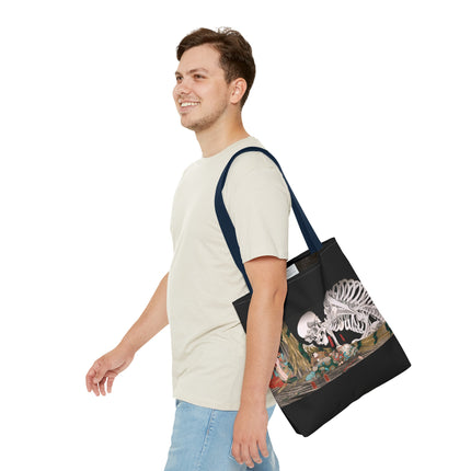 Mitsukuni Defying the Skeleton Spectre by Utagawa Kuniyoshi Tote Bag (AOP)