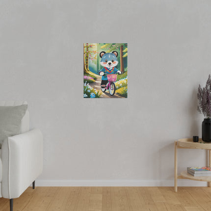 Furry Cyclist Matte Canvas, Stretched, 0.75"