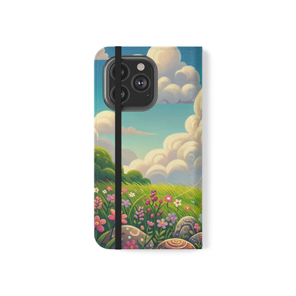 🪁🐉 Geisha Kitten and the Dragon Kite Flip Case – Joyful Flight & Dragon Spirit