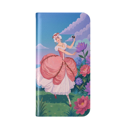 🌸🩰 The Garden Dancer Flip Case – Art Deco Floral Whimsy