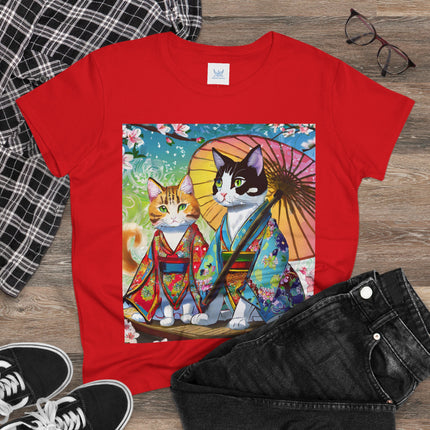 Kimono Kitties Cotton Tee