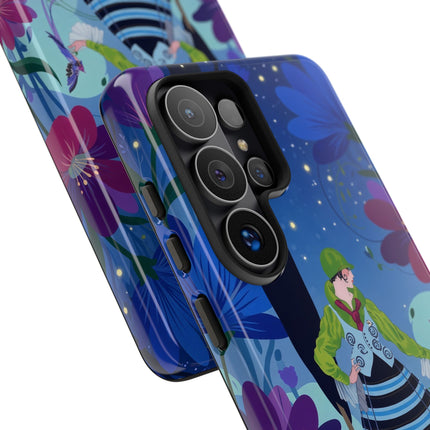 🌸🐦 The Lady Of The Midnight Bird Garden Phone Case – Art Deco Floral Fantasy