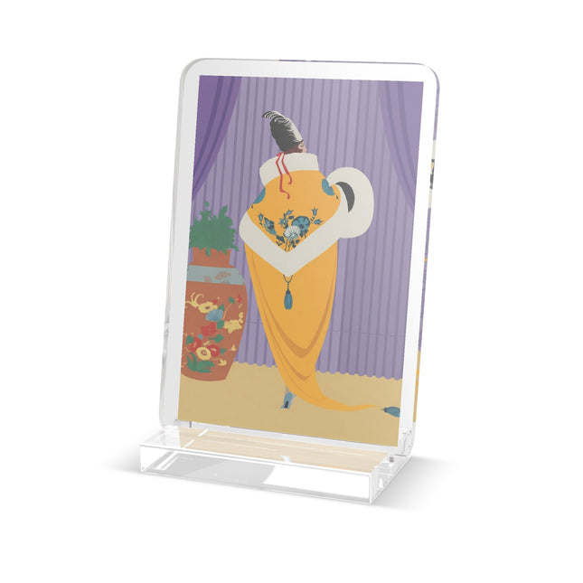 Golden Robe Acrylic Plaque – Elegant Drama & Timeless Sophistication