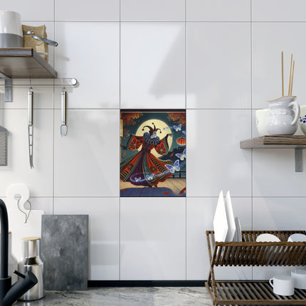 Court Magician with Ghost Butterflies Ceramic Tile