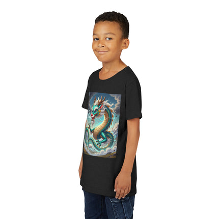 Tibetan Dragon in Battle Youth Short Sleeve Tee