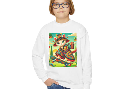 Dragon Dance on Wheels Youth Crewneck Sweatshirt