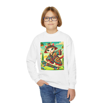Dragon Dance on Wheels Youth Crewneck Sweatshirt – Energy, Style & Fearless Creativity