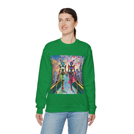 Cyber Punk Robot Models Unisex Heavy Blend™ Crewneck Sweatshirt