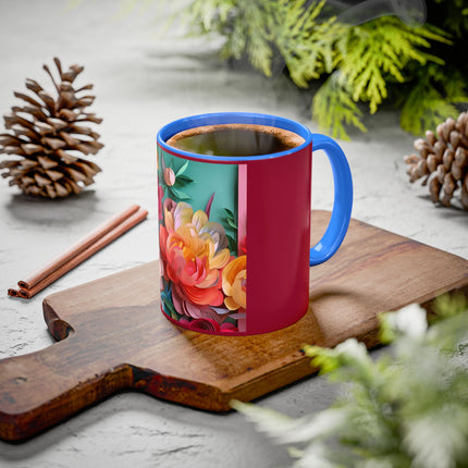 Peonies in Full Bloom Colorful Mugs (11oz, 15oz)