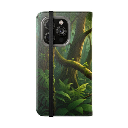 🪶🌲 The African Grey Sentinel Flip Case – Quiet Strength & Woodland Adventure